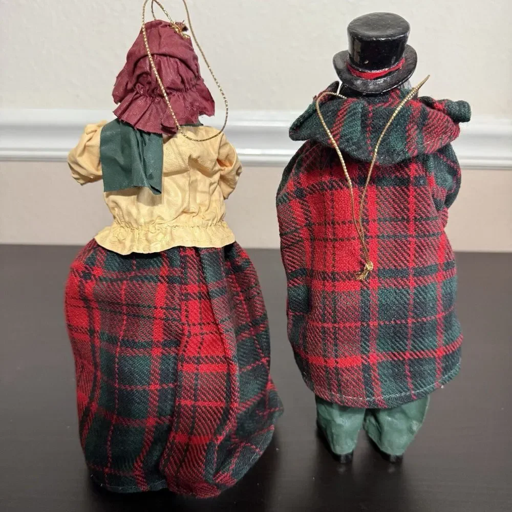 Vintage‎ SANTA'S WORLD Kurt Adler CAROLER FAMILY Paper Mache Dolls Christmas